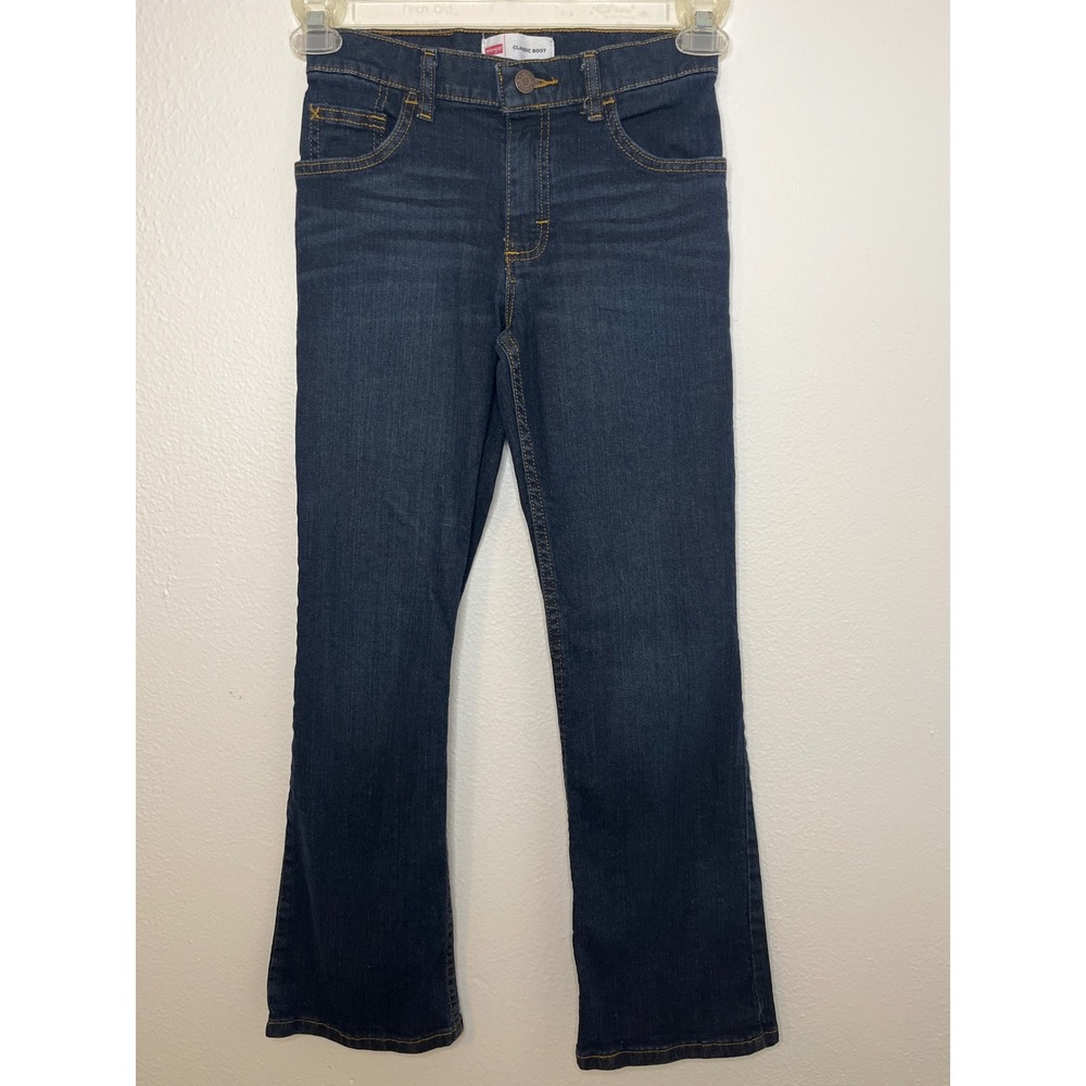 Wrangler Kids Classic Boot Jeans Dark Wash Adjustable Waist Size 12 Slim